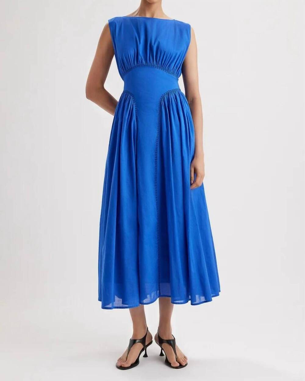 NEW MERLETTE verena midi dress in ultramarine